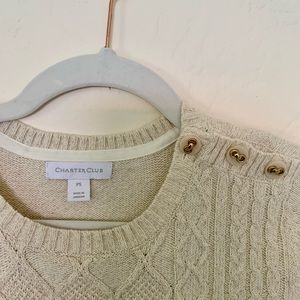 Charter Club Petite Small White Sweater